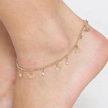 Fabula Jewellery Gold Tone Butterfly Beads & Charm Fashion Anklet