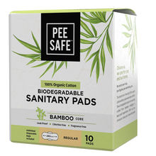 Pee Safe Biodegradable Sanitary Pads-Leak-Proof, Soft, And Rash-Free Period Protection (Regular, 10Pcs)