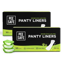 Pee Safe Ultra-Thin Panty Liner Made With Organic Cotton & Aloevera For Daily Use - Pack Of 2
