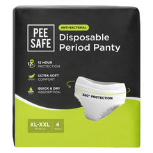 Pee Safe Leak Proof 360° Protection Rash & Toxin Free Disposable Period Panty (L-XL) - 4 Pcs