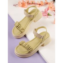 Truffle Collection Yellow Solid Sandals