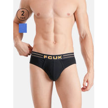 FCUK Flex Goldhawk Men'S Solid Briefs (Pack of 2)