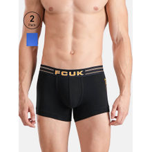 FCUK Flex Goldhawk Men'S Solid Trunks (Pack of 2)