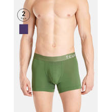 FCUK Glo Park Royal Men'S Solid Trunks (Pack of 2)