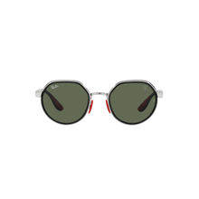 Ray-Ban Silver Sunglasses (0RB3703M-Irregular-Silver Frame-Green Lens-53: 51 mm)