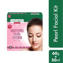 Nature's Essence Whitening Pearl Facial Kit - For 3 Uses With Free Face wash