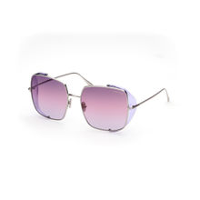 Tom Ford FT090160 Bevelled UV Protected Sunglasses for Women Purple (60)