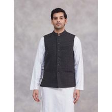 Fabindia Black Wool Nehru Jacket