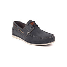 MASABIH Navy Leather Boat Shoes