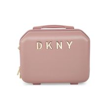 DKNY ALLORE Dark Rose Color ABS Material Hard Medium Size Beauty Case