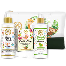 Mom & World Baby Wash + Baby Soap + Mosquito Repellant Baby Lotion With Pouch