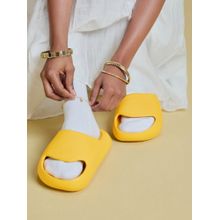 Ludic Life Yellow Solid Sliders