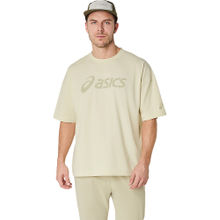 ASICS Mens Oyster Off White Graphic Relaxed Tee