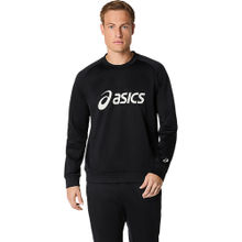 ASICS Mens Performance Black/Glacier Graphic Fleece Crew T-Shirt