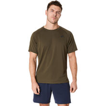 ASICS Mens Brown Stone Actibreeze Panel Jacquard Ss T-Shirt