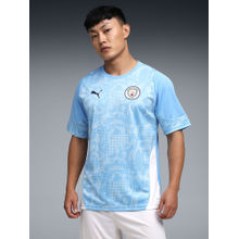 Puma MCFC Mens Slim Football Jersey Blue