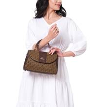 Lavie Women's Becky Flap Satchel Handbag (Coffee) (M)