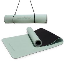 HealthSense Yoga Mat For Women & Men With Carry Rope Ym 601 - Sage & Black
