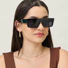 MIXT by Nykaa Fashion Black Oversized Rectangular Acrylic Sunglasses