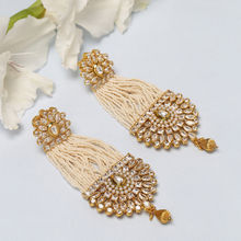 PANASH Off-White Gold-Plated Handcrafted Pearl Drop Earrings
