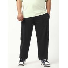 Bewakoof Air 1.0 Men's Black Oversized Plus Size Cargo Joggers