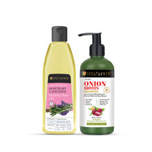 Soulflower Hair Care Kit For Dry Damaged Hair & Scalp (Rosemary Lavender & Biotin Shampoo )