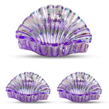 Majestique Shell Clutcher Hair Clips With 1 Large And 2 Small Clips- Multicolor
