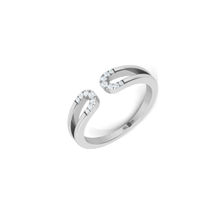 Praavy 925 Sterling Silver Diamond Buckle Ring (p19r0209)