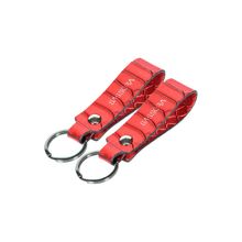 Sassora Maroon Premium Leather Keychain Key Ring Holders (Pack Of 2)