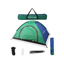 Strauss Portable Waterproof and Windproof Tent for Camping - Blue & Green