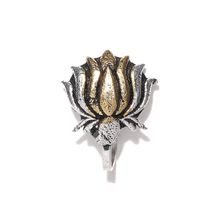 Infuzze Oxidised Silver & Antique Gold Toned Clip On Nosepin
