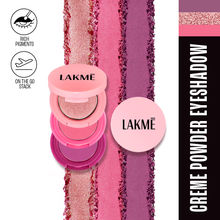 Lakme 9 To 5 Eyeconic Cream Powder Shadow - Stack Pink Beauty