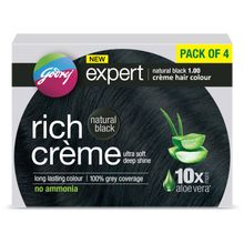 Godrej Expert Creme Hair Colour - Natural Black (Pack of 4)