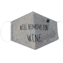 Maskerade Grey Slogan 1 - Will Remove For Wine Mask(Free Size)