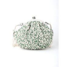 Odette White-green Embellished Pearl Batuwa