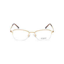 IDEE Gold Half Rim Rectangular shaped eyewear for Women (ID1896C3FR) (50)