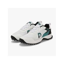 DNINE Men White DNINE Commander Rubber Studs Cricket Shoes