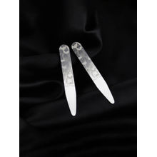 PELUCHE Sharp Secure Silver Metal Collar Stays