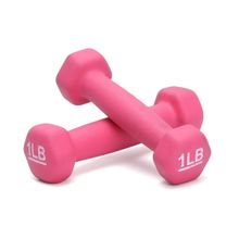 KAKSS Neoprene Workout Fixed Weight Dumbbell - 1-Pound- Set of 2Pc