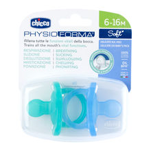 Chicco Physio Soft Silicone Blue Soother (6-16M) - Pack of 2