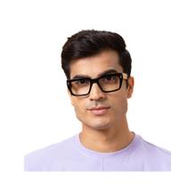 Shisen Fox Unisex Habiki Lightweight Black Optical Eyeglass Frame (53)