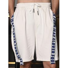 Odette Franco White Embellished Heavy Cotton Jersey Shorts For Men