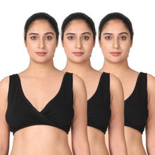 Morph Maternity Pack Of 3 Sleep Nursing Bras - Black