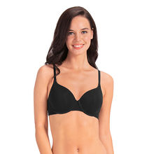 Amante Signature Padded Wired High Coverage Bra - Black