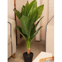 HOME 360 Vertical Botanical Accent In Tapered Base Lush Greenery With Vibrant Floral Peaks