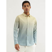 United Colors of Benetton Regular Fit Spread Collar Ombre Shirt - Multi