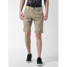 Peter England Beige Printed Shorts