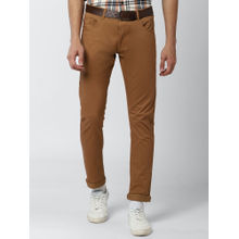 Peter England Brown Casual Trousers