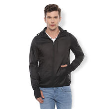 Van Heusen Black Solid Jacket