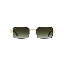 Dsquared Men 100% UV Protection Rectangle Full Rim Green Lens Sunglasses (54)